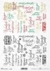 Papier decoupage z napisami wesołych świąt*Merry Christmas*Feliz Navidad*С Рождеством Христовым*Frohe Weihnachten